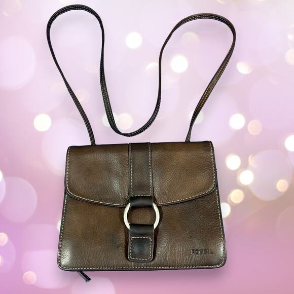 Netix Handbags - Fossil Crossbody Bag Vintage Genuine Leather 8.5 x 7.5 x 3